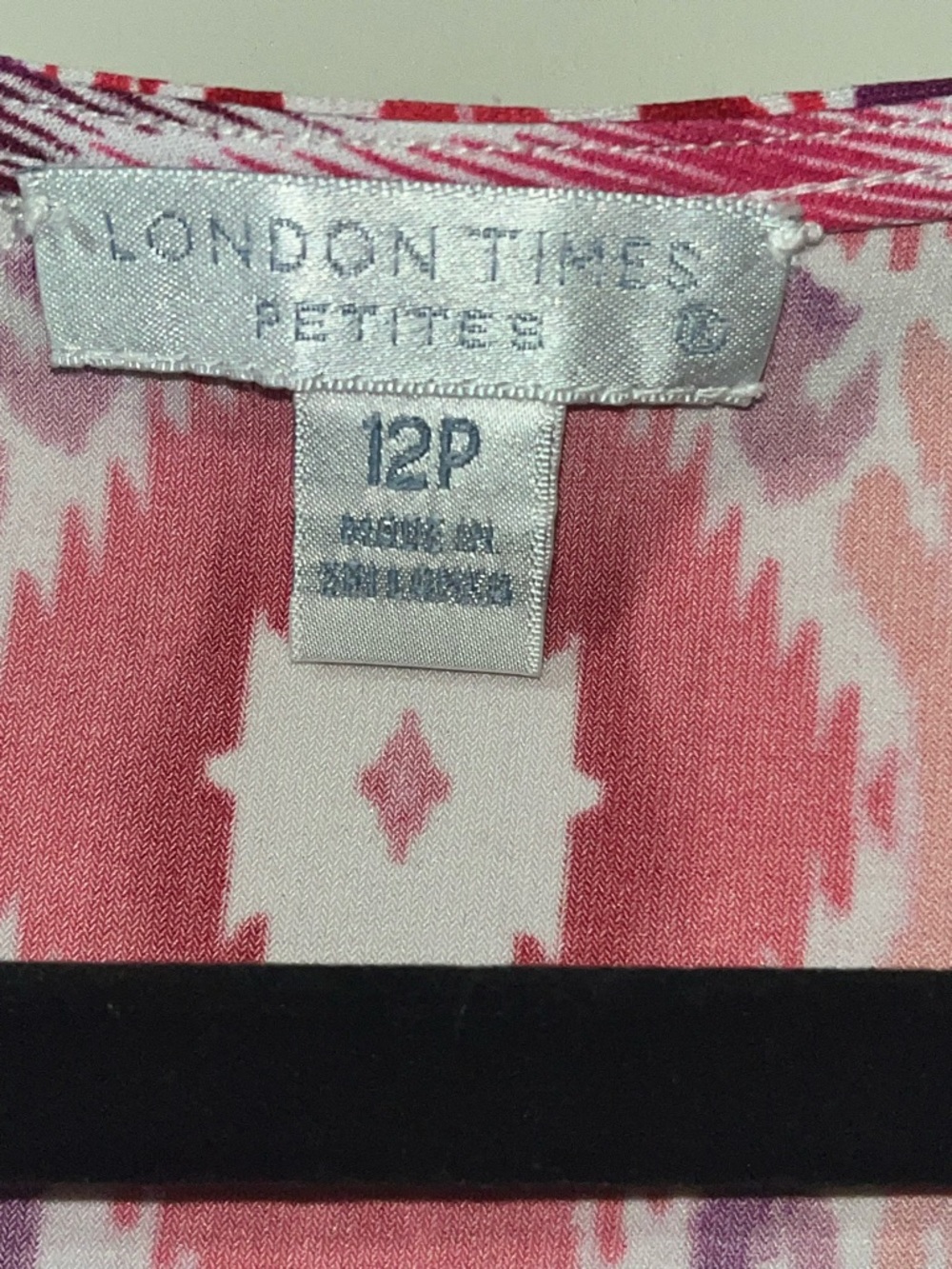 London Times Pink & Purple Patterned V-Neck Tunic Dress - Picture 5 of 5